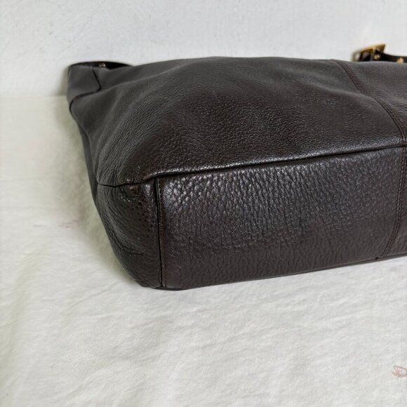 Banana Republic Factory Vintage Y2K Pebbled Leather Studded Strap Slouchy Bag - Picture 15 of 16